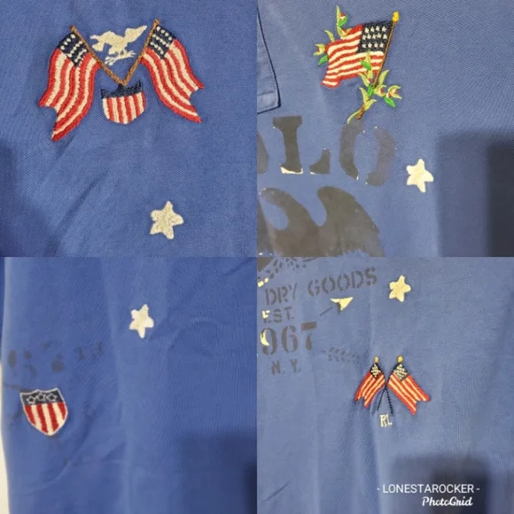 Polo ralph lauren American flag eagle stars shield embroidered shirt - Picture 13 of 16